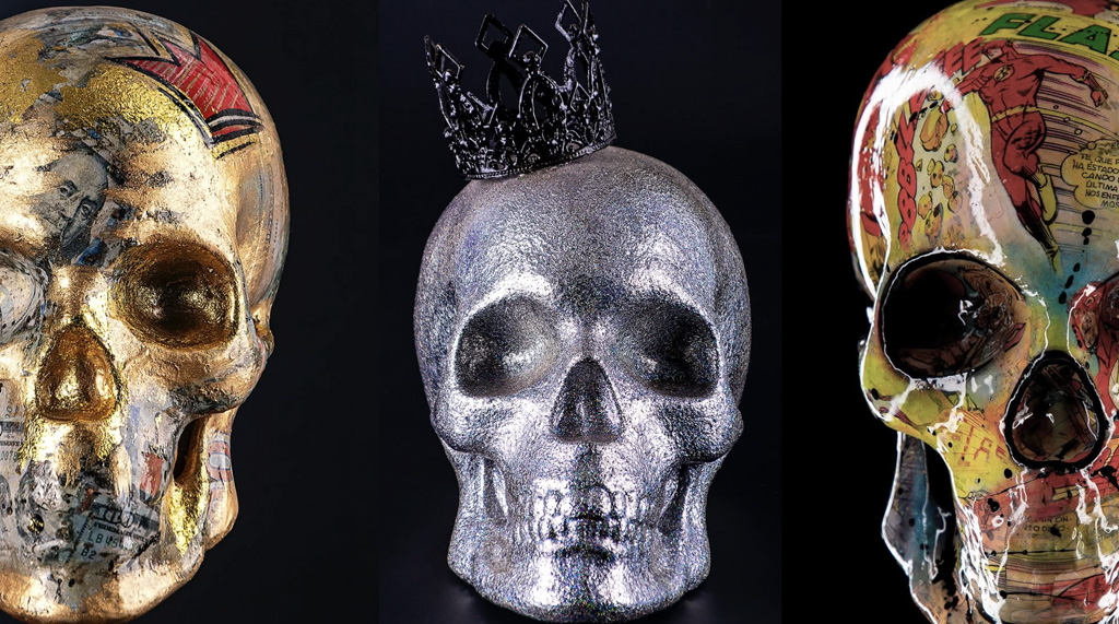 escultura de craneos