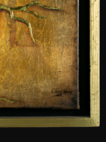 Pintura de árbol en oro