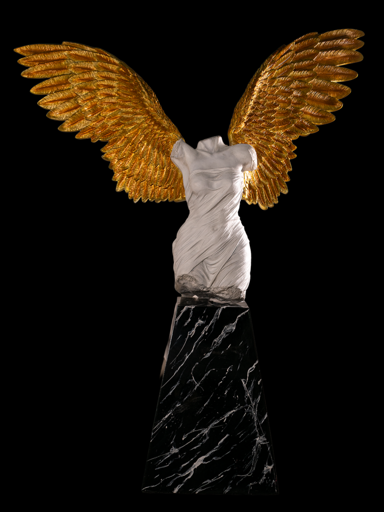 escultura de angel