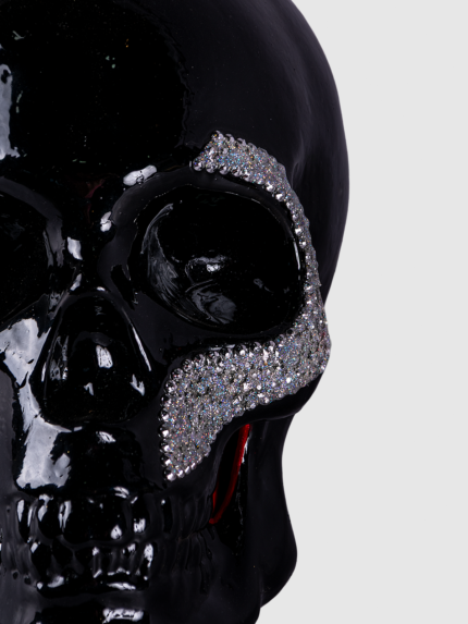 Escultura de cráneo  "CICATRIZ PLATEADA"