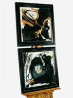 Pintura abstracta doble