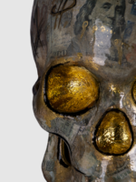 Escultura de craneo texturizado