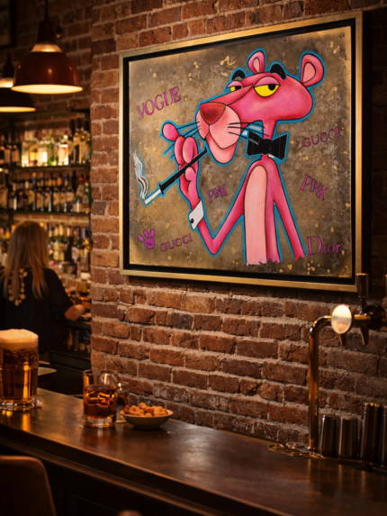 pintura pantera rosada