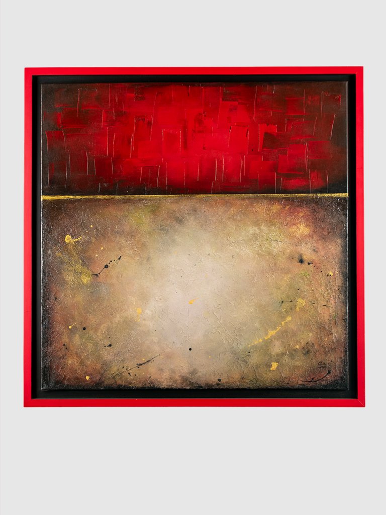 Pintura abstracta roja