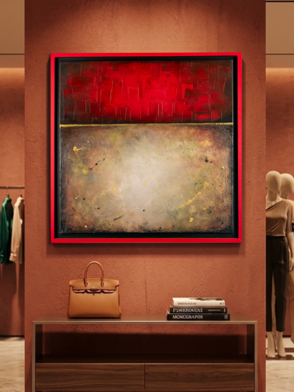 Pintura abstracta roja