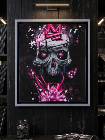 Pintura punk art pink