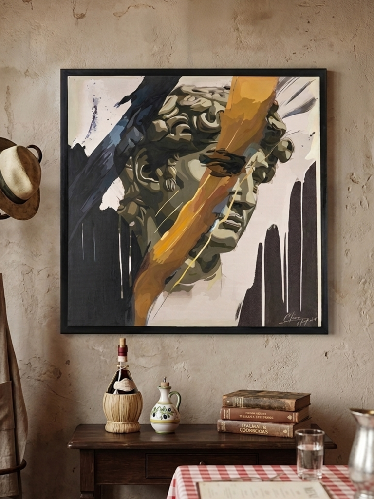 cuadro canva busto de david