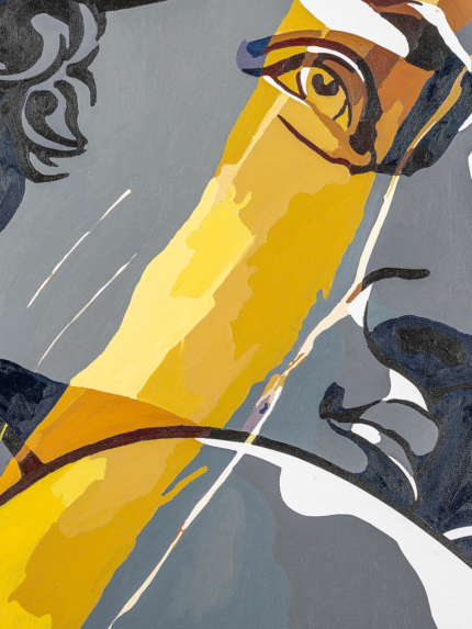 cuadro canva david pop art
