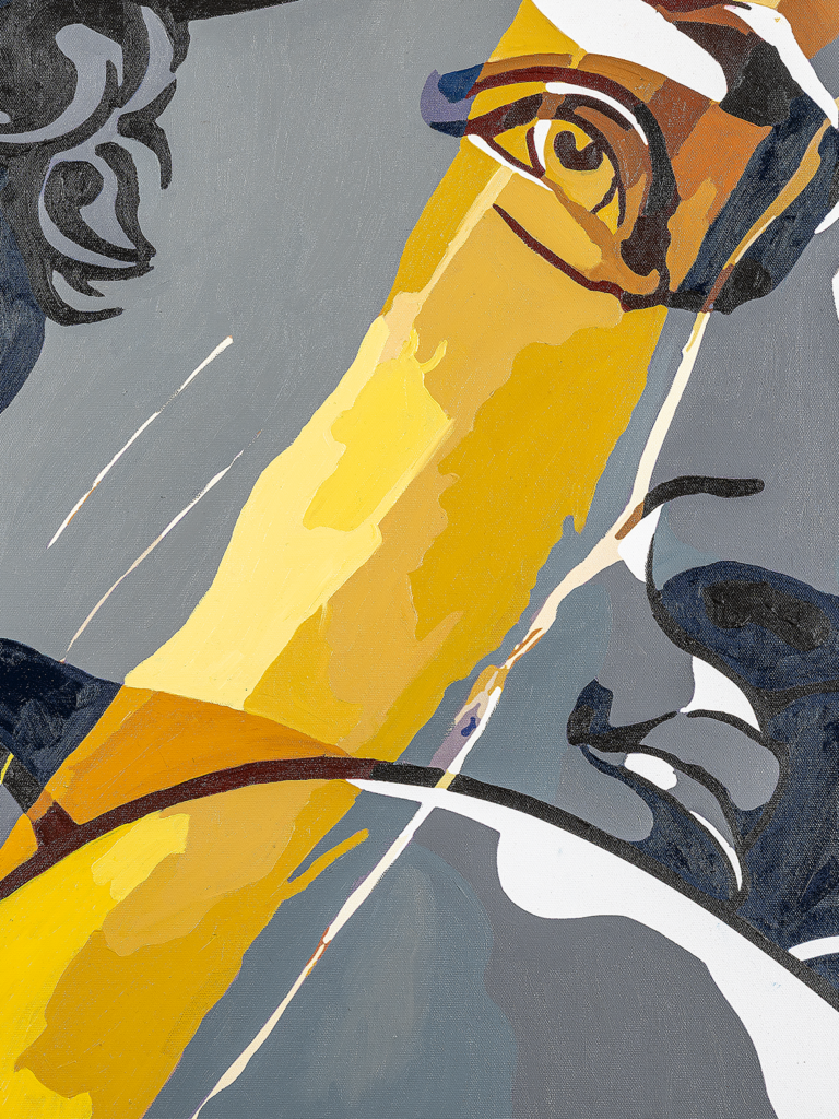 cuadro canva david pop art