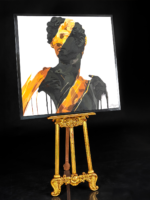 cuadro canva perfil griego