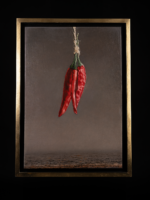 pintura de chiles realistas frente